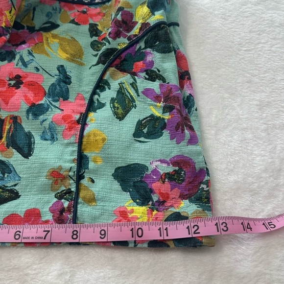 Anthropologie Cartonnier SkyFlower Patterned Fabric Short  in Size 8 - Picture 2 of 14
